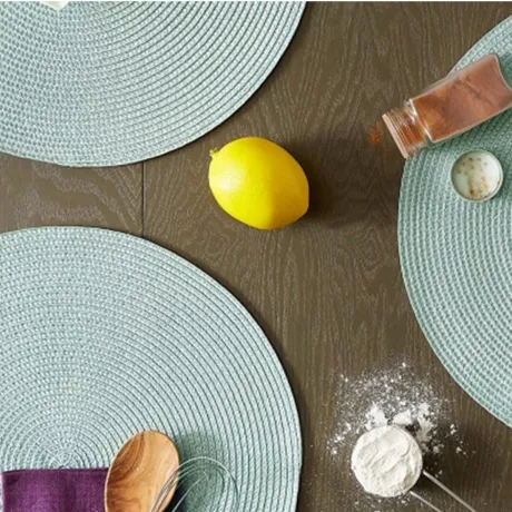 Okrągła podkładka na stół szara 27105_S