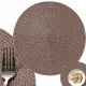 Okrągła podkładka na stół brązowa 27105