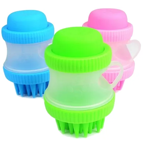 Szczotka myjąca dla psa kota z dozownikiem 19297