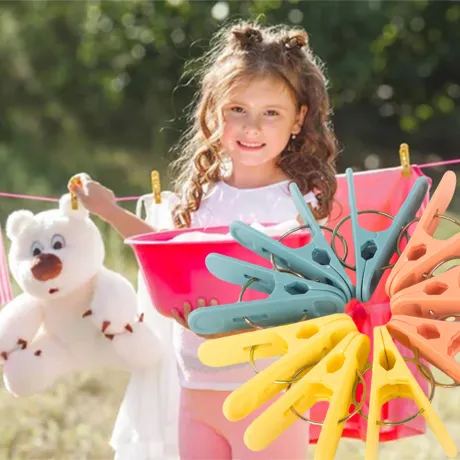 Klamerki do prania plastikowe 18 sztuk 27326