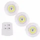 Lampka bezprzewodowa LED COB 3 sztuki + pilot 15709