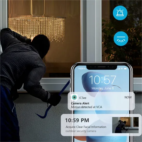 Kamera zewnętrzna obrotowa z WiFi detekcja diody 2x3MPX A28