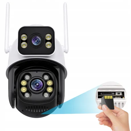 Kamera zewnętrzna obrotowa z WiFi detekcja diody 2x3MPX A28