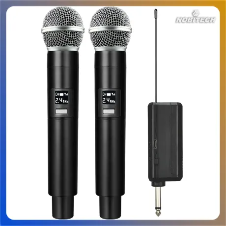Zestaw dwóch mikrofonów dynamicznych bezprzewodowych + odbiorniki DM02