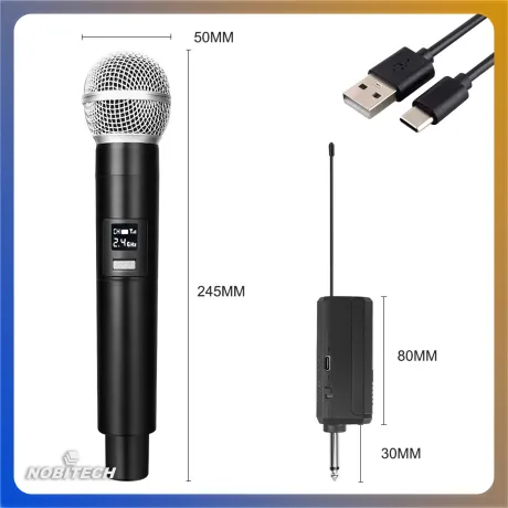 Zestaw dwóch mikrofonów dynamicznych bezprzewodowych + odbiorniki DM02