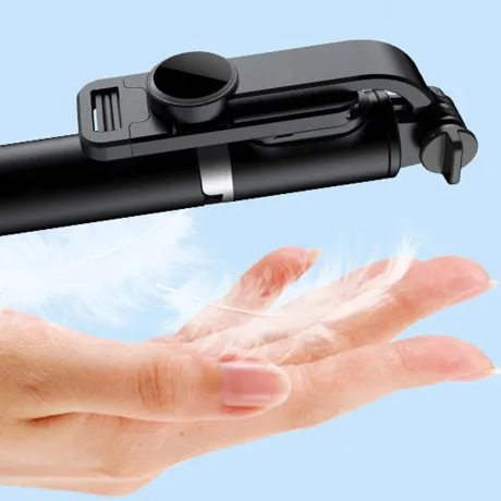 Selfie stick kijek do telefonu Bluetooth z lampą Q02S