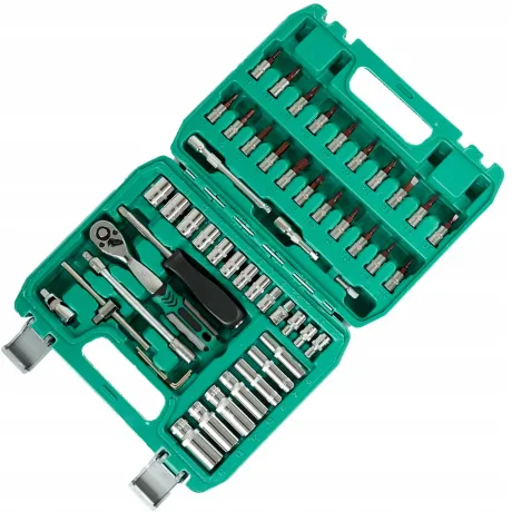 Zestaw narzędzi grzechotka w komplecie z bitami walizka 53 elementy TK02