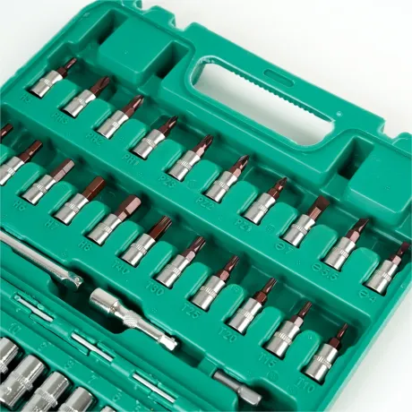 Zestaw narzędzi grzechotka w komplecie z bitami walizka 53 elementy TK02