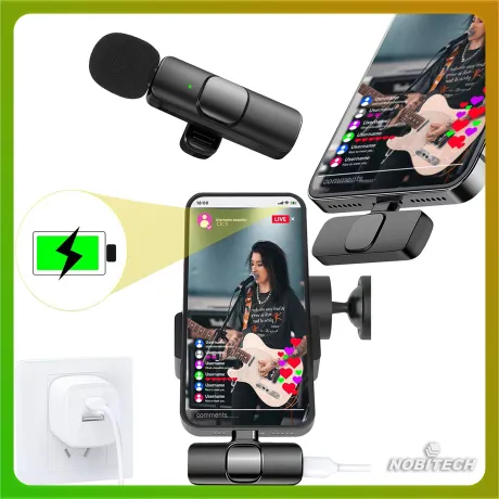 Zestaw dwóch mikrofonów krawatowych do telefonu USB-C K9