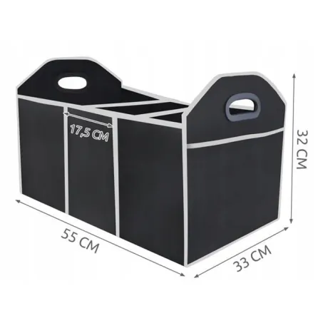 Składany organizer do bagażnika samochodowego z 3 przegrodami 15194