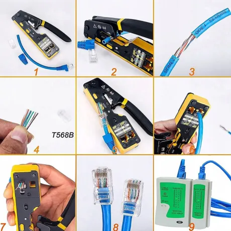 Narzędzie wielofunkcyjne zaciskarka kabli sieciowych RJ