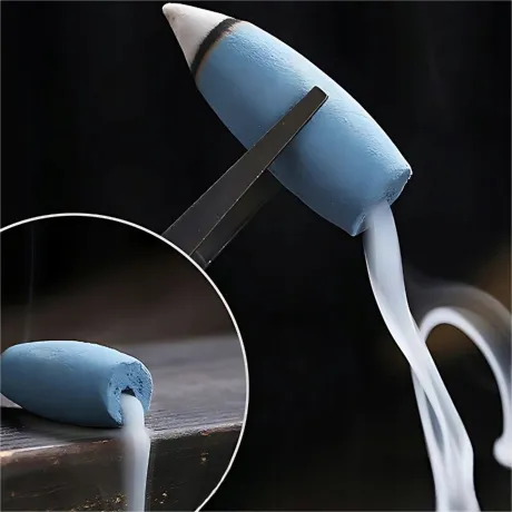 Kominek zapachowy ceramiczny w kształcie wodospadu kadzidło + 10 knotów 27420_N