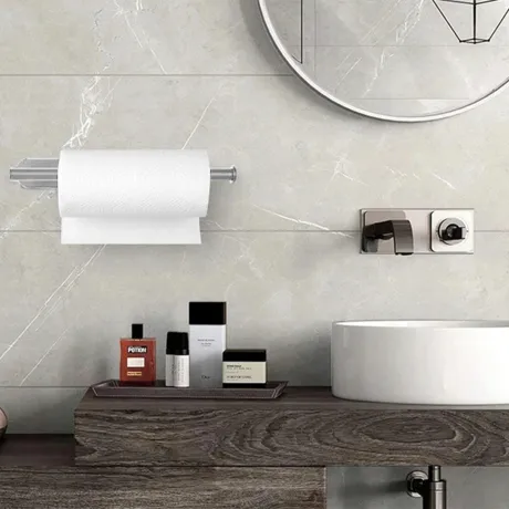 Uchwyt samoprzylepny na ręczniki papierowe bez wiercenia metalowy 27557