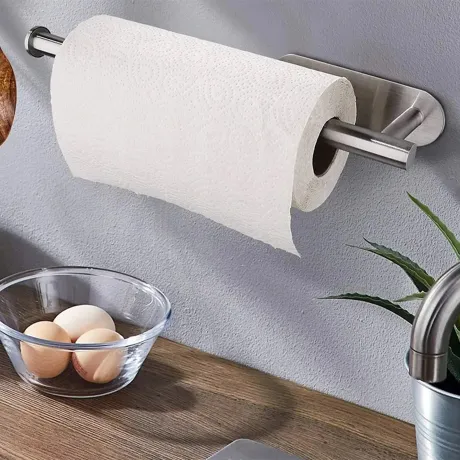 Uchwyt samoprzylepny na ręczniki papierowe bez wiercenia metalowy 27557