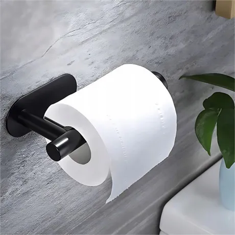 Uchwyt samoprzylepny na papier toaletowy czarny loft 27556