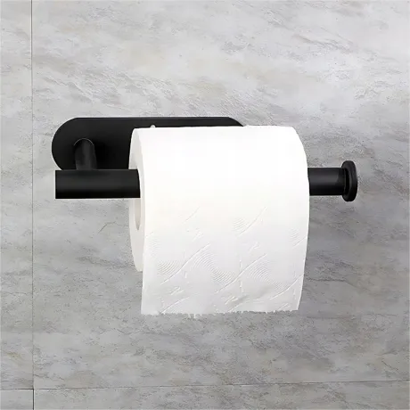 Uchwyt samoprzylepny na papier toaletowy czarny loft 27556