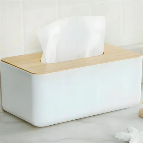 Pudełko na chusteczki higieniczne z pokrywką bambusową 24633