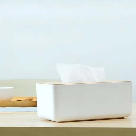 Pudełko na chusteczki higieniczne z pokrywką bambusową 24633