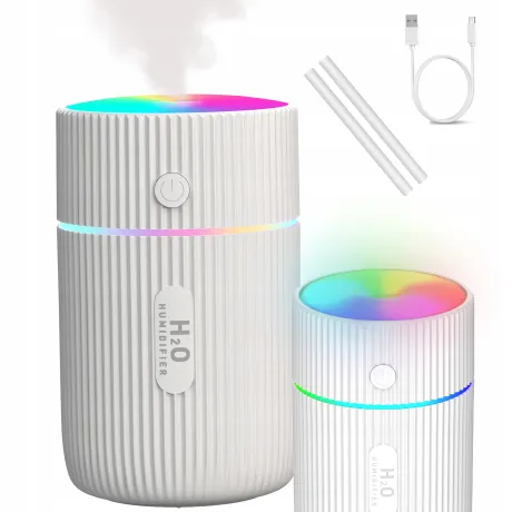 Nawilżacz ultradźwiękowy z lampką nocną LED RGB AH08-B