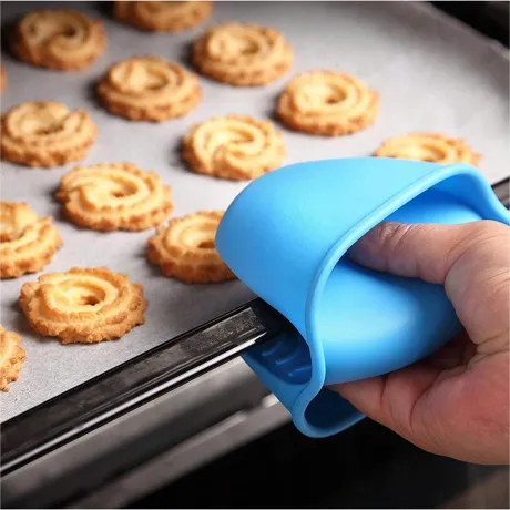 Rękawica kuchenna silikonowa niebieska 07058_N