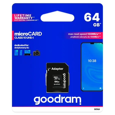 Karta pamięci 64GB Goodram micro SD + adapter SD